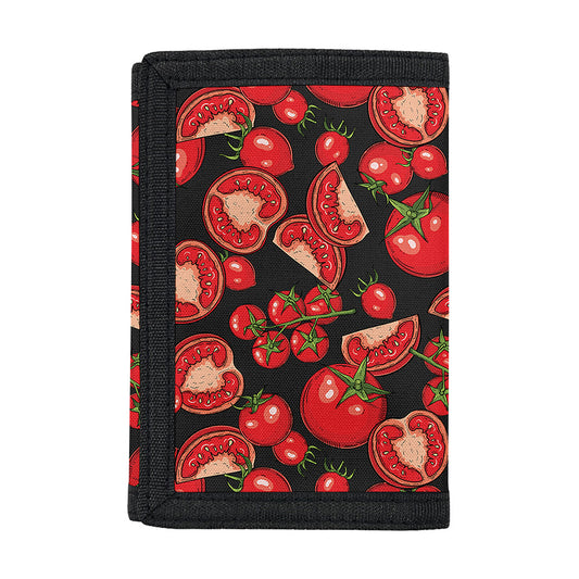 Red Ripe Tomatoes Pattern Print Trifold Wallet