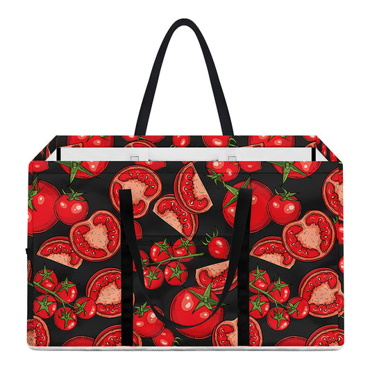 Red Ripe Tomatoes Pattern Print Utility Tote Bag