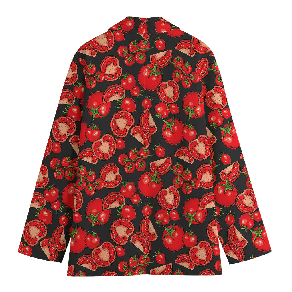 Red Ripe Tomatoes Pattern Print Women's Blazer