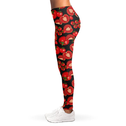 Red Ripe Tomatoes Pattern Print Women's Leggings