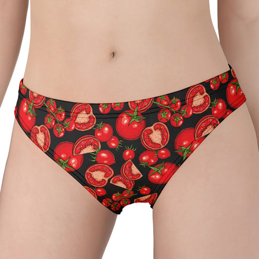 Red Ripe Tomatoes Pattern Print Women's Panties