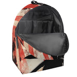 Red Rising Sun Samurai Print Backpack