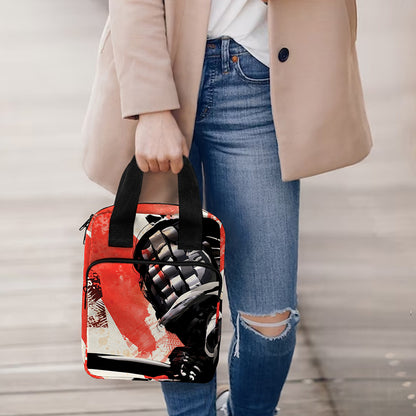 Red Rising Sun Samurai Print Bible Tote Bag