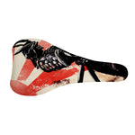 Red Rising Sun Samurai Print Bicycle Seat Cover