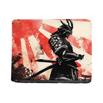 Red Rising Sun Samurai Print Bifold Wallet