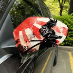 Red Rising Sun Samurai Print Car Side Mirror Covers