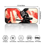 Red Rising Sun Samurai Print Car Windshield Sun Shade