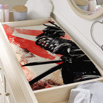 Red Rising Sun Samurai Print Changing Pad Cover