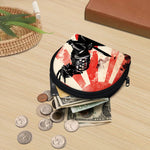 Red Rising Sun Samurai Print Coin Purse