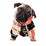 Red Rising Sun Samurai Print Dog Zip Up Hoodie