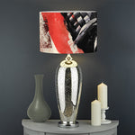 Red Rising Sun Samurai Print Drum Lamp Shade