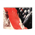 Red Rising Sun Samurai Print Drum Lamp Shade