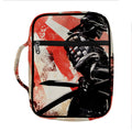 Red Rising Sun Samurai Print Front Pocket Bible Bag