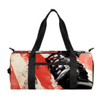 Red Rising Sun Samurai Print Gym Bag