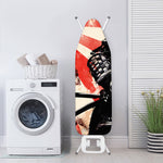 Red Rising Sun Samurai Print Ironing Board Cover