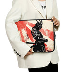 Red Rising Sun Samurai Print Laptop Sleeve