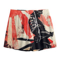 Red Rising Sun Samurai Print Mesh Shorts