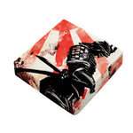 Red Rising Sun Samurai Print Outdoor Seat Cushion Cover
