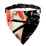 Red Rising Sun Samurai Print Over The Collar Dog Bandana