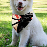 Red Rising Sun Samurai Print Over The Collar Dog Bandana