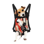 Red Rising Sun Samurai Print Pet Carrier Backpack