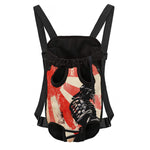 Red Rising Sun Samurai Print Pet Carrier Backpack