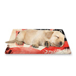 Red Rising Sun Samurai Print Pet Cooling Mat Cover