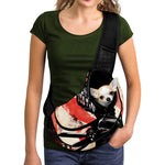 Red Rising Sun Samurai Print Pet Sling Carrier
