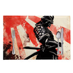 Red Rising Sun Samurai Print Placemat