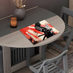 Red Rising Sun Samurai Print Placemat
