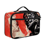 Red Rising Sun Samurai Print Portable Lunch Bag