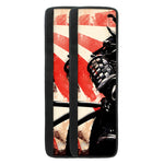 Red Rising Sun Samurai Print Refrigerator Handle Covers