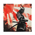 Red Rising Sun Samurai Print Silk Bandana