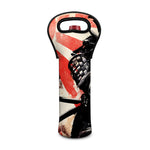 Red Rising Sun Samurai Print Single Neoprene Wine Tote