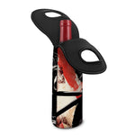Red Rising Sun Samurai Print Single Neoprene Wine Tote
