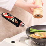 Red Rising Sun Samurai Print Skillet Handle Cover