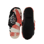 Red Rising Sun Samurai Print Slippers