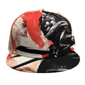 Red Rising Sun Samurai Print Snapback Cap