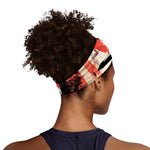 Red Rising Sun Samurai Print Sports Headband