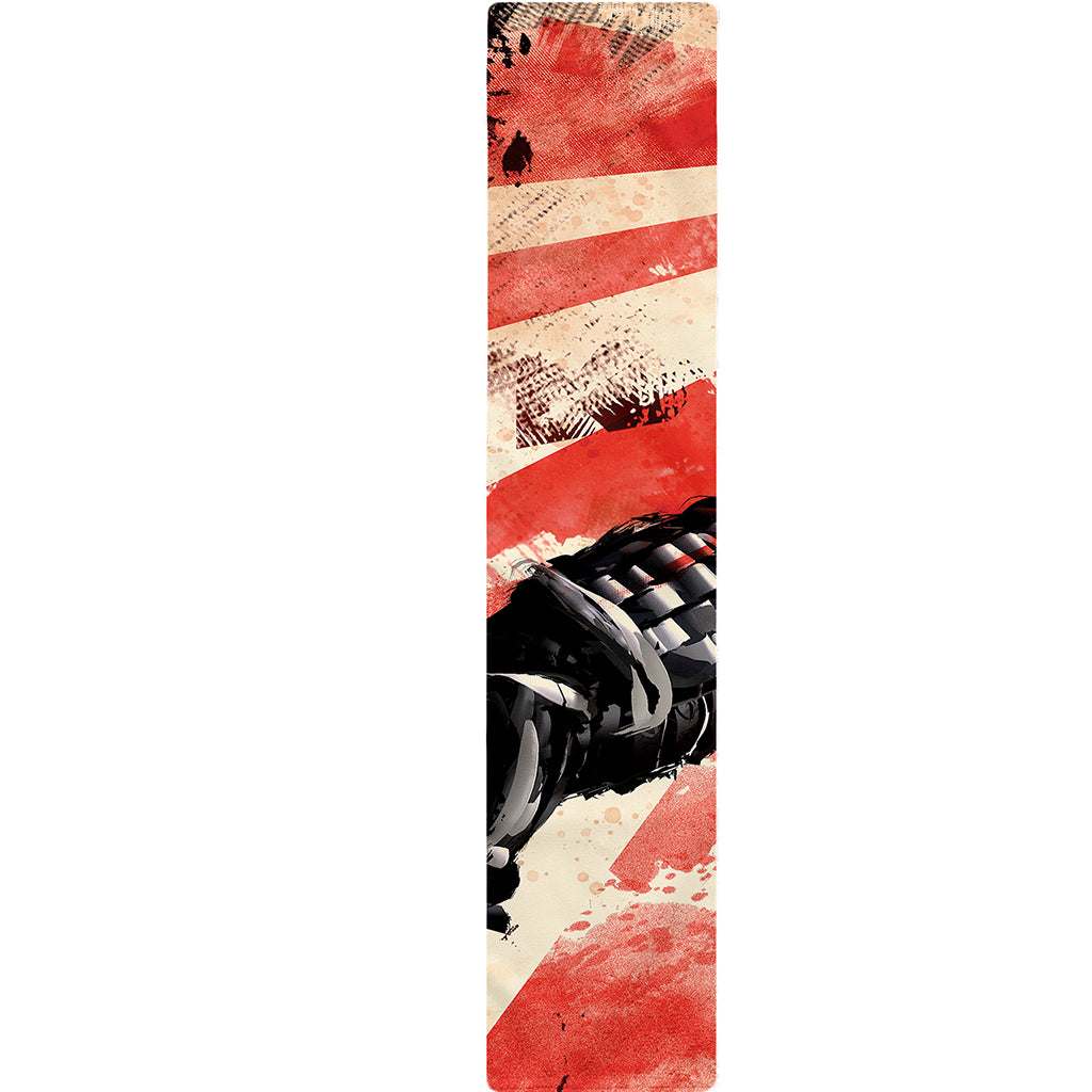 Red Rising Sun Samurai Print Table Runner