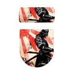 Red Rising Sun Samurai Print Toilet Lid And Tank Cover Set