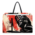 Red Rising Sun Samurai Print Utility Tote Bag
