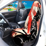 Red Rising Sun Samurai Print Waterproof Car Seat Cover