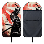 Red Rising Sun Samurai Print Waterproof Car Seat Cover