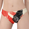 Red Rising Sun Samurai Print Women's Panties