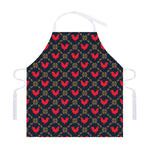 Red Rooster Pattern Print Adjustable Apron