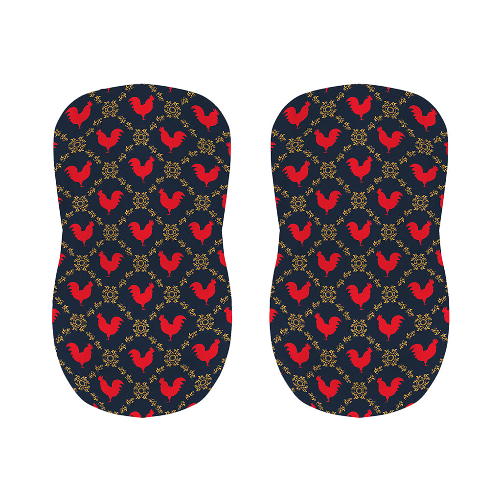Red Rooster Pattern Print Bar Stool Covers