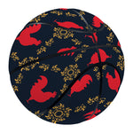 Red Rooster Pattern Print Basketball