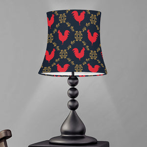 Red Rooster Pattern Print Bell Lamp Shade