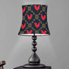 Red Rooster Pattern Print Bell Lamp Shade